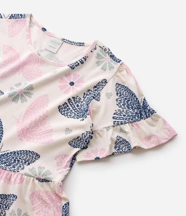 Vestido Infantil con Estampa de Mariposas y Recorte Marias – Talle 5 a 16 años 4