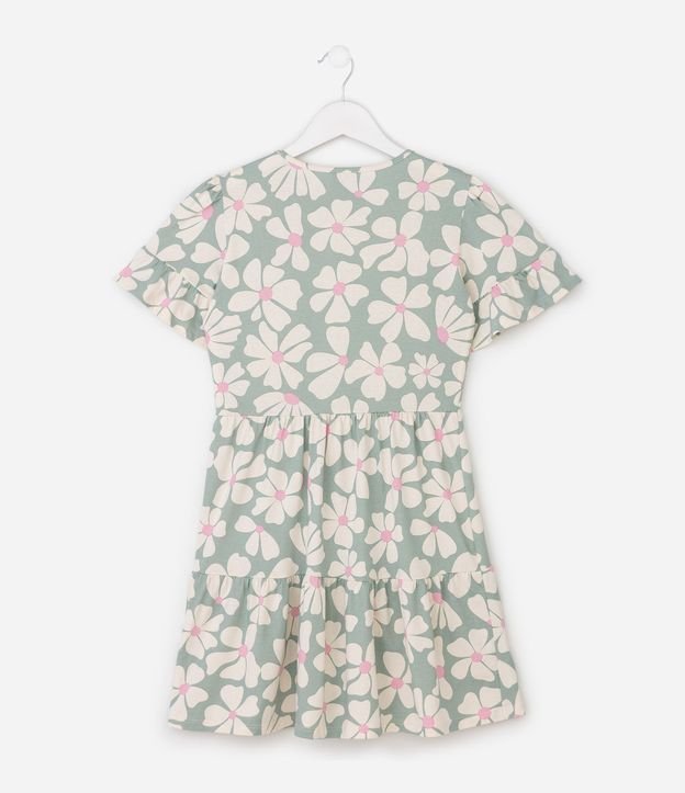 Vestido Marias Infantil con Estampa Floral y Recorte – Talle 5 a 16 años 2