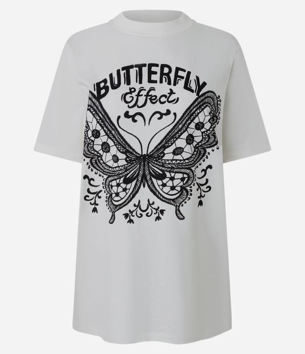 Remera Alargada en Algodón con Estampado Butterfly Effect 5