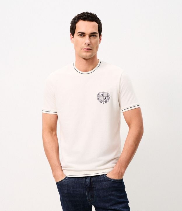 Remera Bordado Escudo Algodón