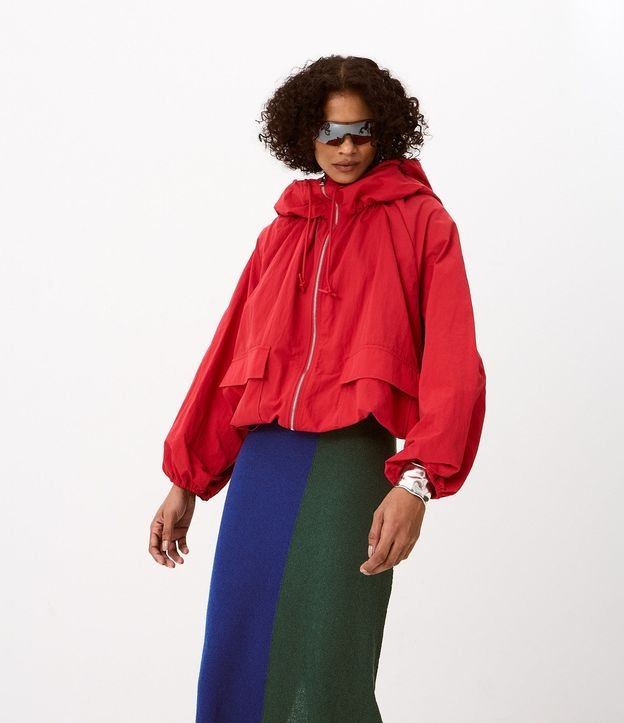 Campera Oversized Leve con Capucha y Mangas Balonê 2