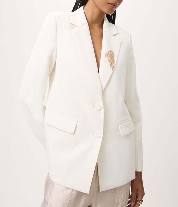 Blazer con Bolsillos y Broche Aplicado 3