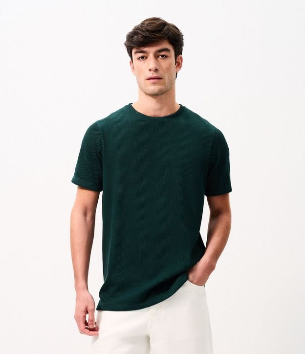 Remera Texturizada en Media Malla