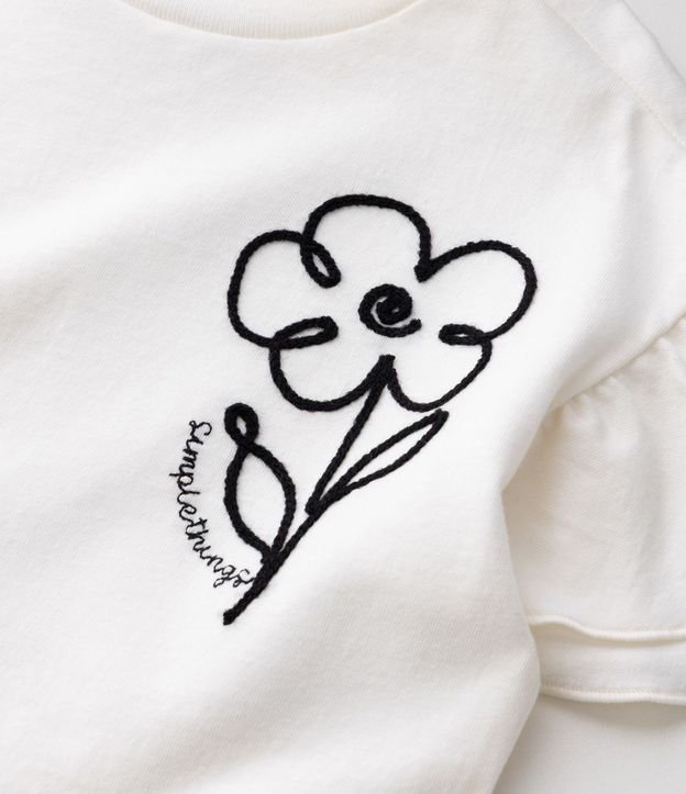 Blusa Infantil con Volados y Bordado Floral – Talle 1 a 6 años 5