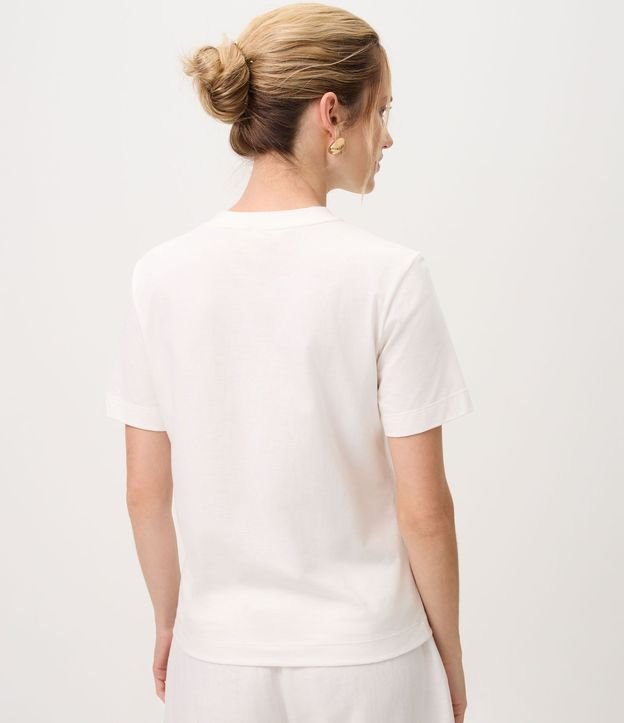 Blusa en Algodón con Estampa de Vaso y Flor 4