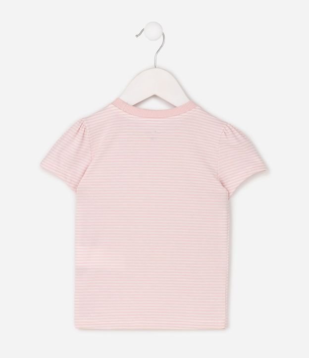 Remera Rayada  Infantil con Frutilla en Lentejuela - Talle 1 a 6 años 3