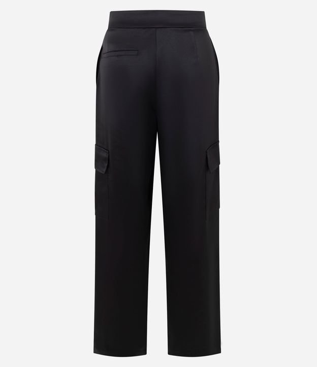 Pantalón Recto en Tricolina con Bolsillos Cargo Laterales 6