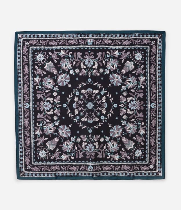 Pañuelo en Satén con Estampa de Paisley 2