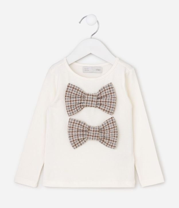 Blusa Relaxed en Algodón con Moñitas Infantil - Talle 1 a 6 años 2