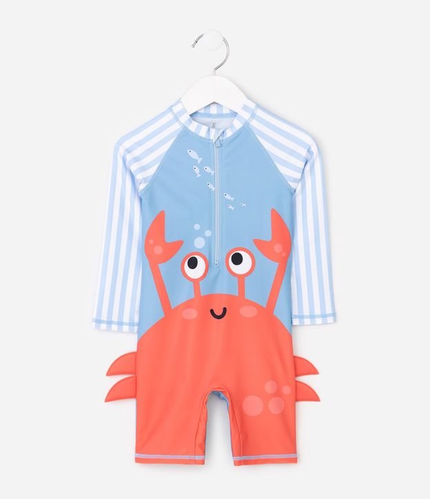 Mono Playa Infantil Accessories Estampado Cangrejo con Detalles 3D Talle 1 a 4 años