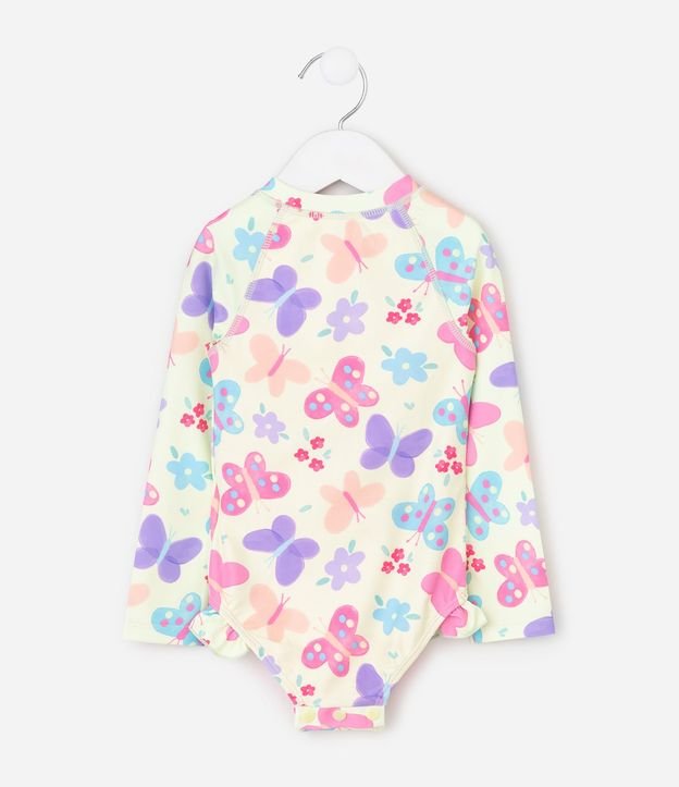 Malla Infantil con Estampado Fullprint Mariposas y Volados – Talle 1 a 12 años 2