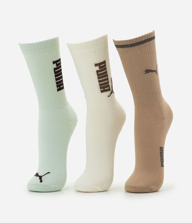 Kit 3 Medias Caña Larga Algodón Puma 1