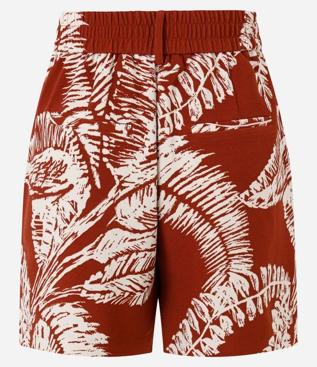 Short en Crepé con Estampa de Follajes y Bolsillos Delanteros 8
