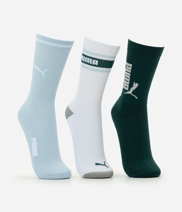 Kit 3 Medias Caña Larga Algodón Puma 2