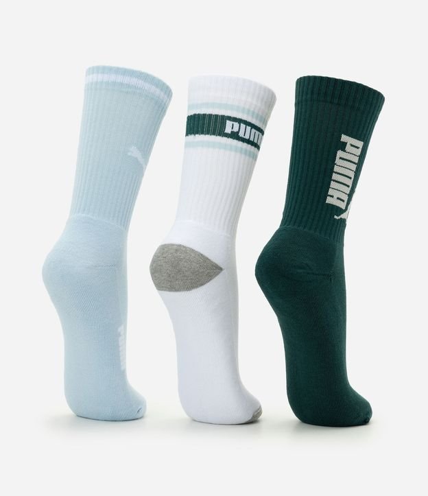 Kit 3 Medias Caña Larga Algodón Puma 3