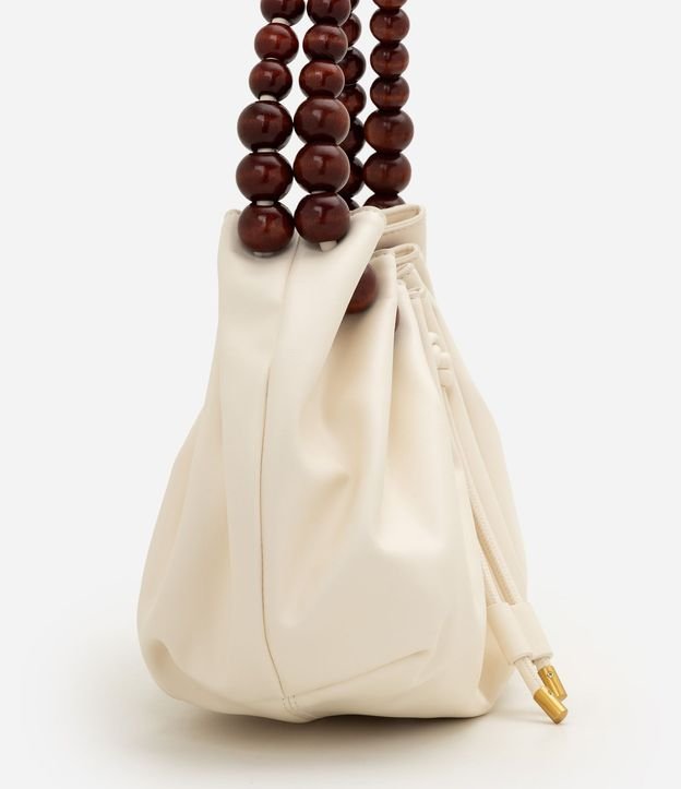 Cartera Hobo en PU con Asa en Formato de Bolas Efecto Amaderado 2