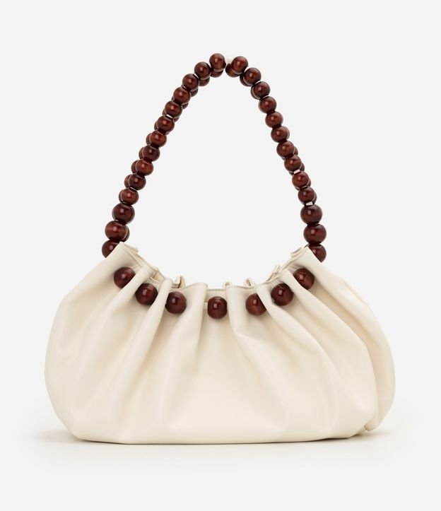 Cartera Hobo en PU con Asa en Formato de Bolas Efecto Amaderado 3