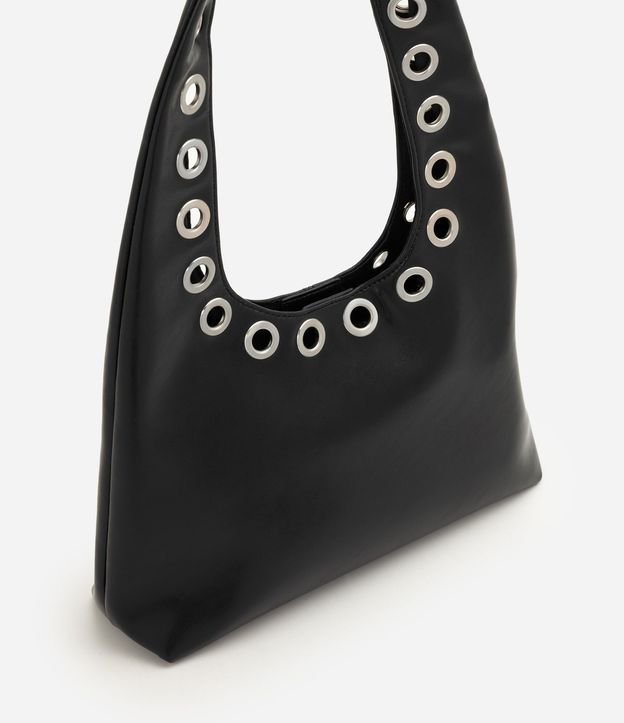 Cartera Hobo Mediana en PU con Ojales Metálicas