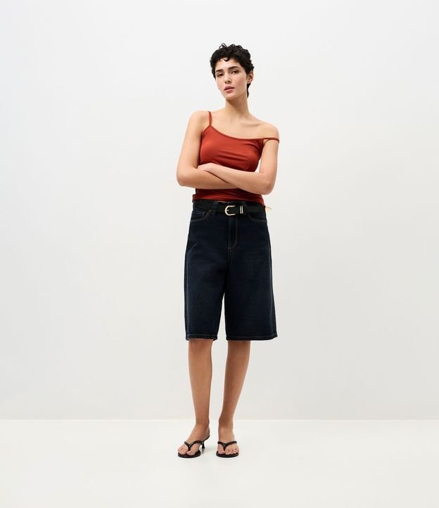 Blusa Musculosa Básica en Poliamida con Breteles Finos 2