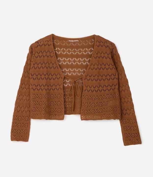 Saco en Punto Corto con Lazo Delantero Curve & Plus Size 5