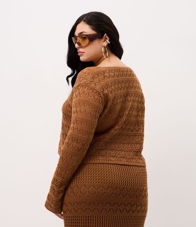 Saco en Punto Corto con Lazo Delantero Curve & Plus Size 4