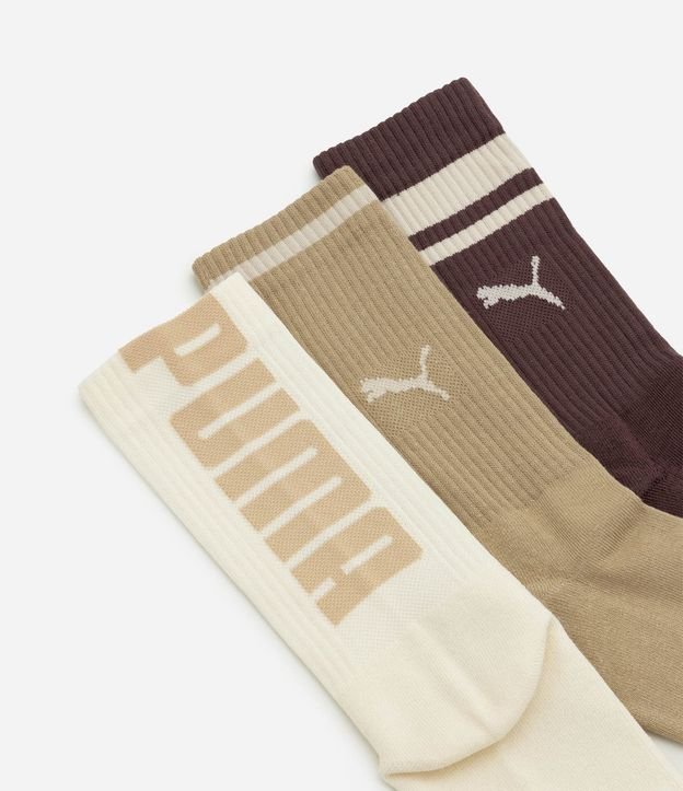 Kit 3 Medias Caña Larga Algodón Puma 4