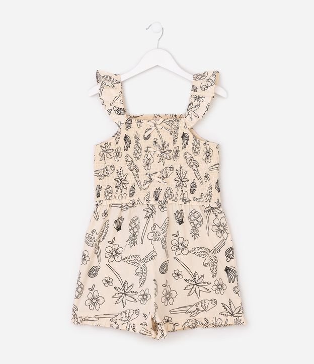 Enterito Infantil con Estampado Tropical - Talle 5 a 16 años 2