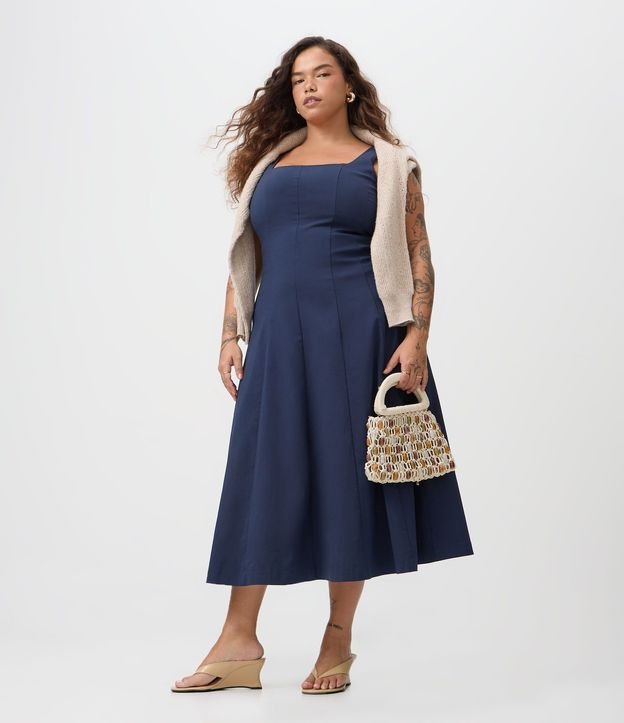 Vestido Evasê Midi en Bengalina Curve & Plus Size
