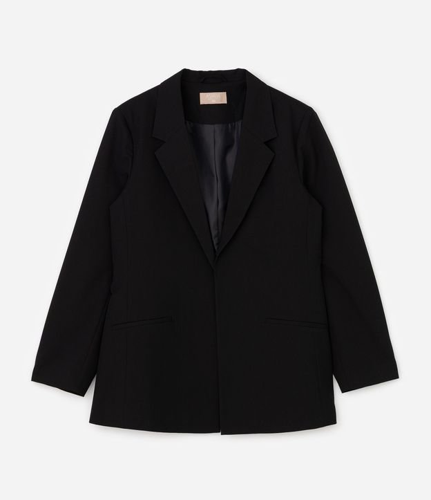 Blazer Alargado en Crepé sin Botón Curve & Plus Size 1