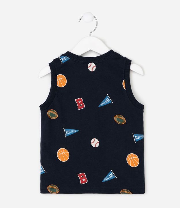 Musculosa Infantil en Algodón Estampado de Esportes – Talle 1 a 6 años 3