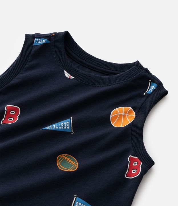 Musculosa Infantil en Algodón Estampado de Esportes – Talle 1 a 6 años 5