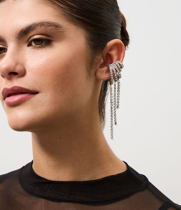 Caravana Ear Cuff en Metal con Strass 1