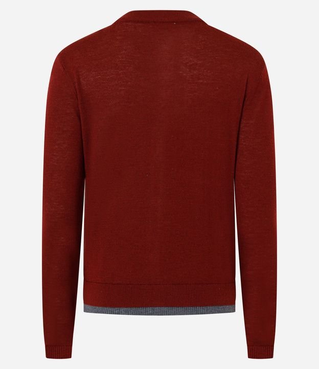 Cardigan en Punto con Viés Contrastantes 8