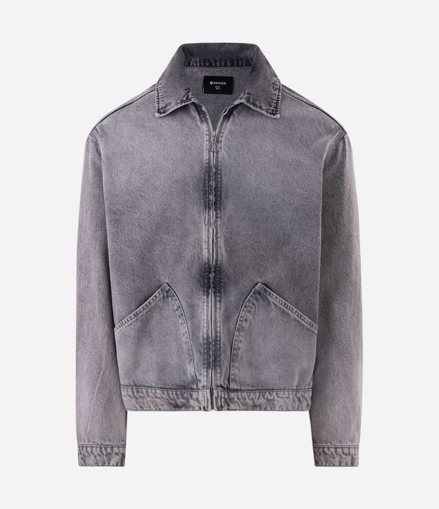 Campera Boxy Jeans con Cremallera 5