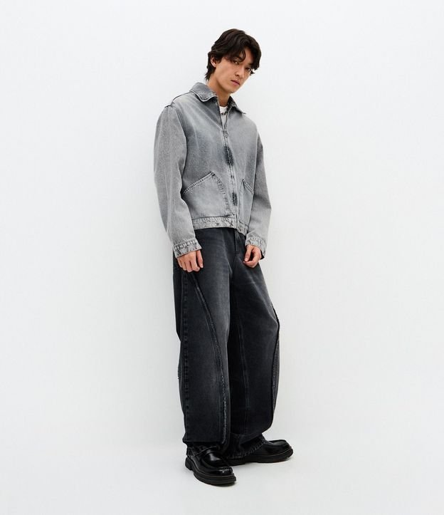 Campera Boxy Jeans con Cremallera 2