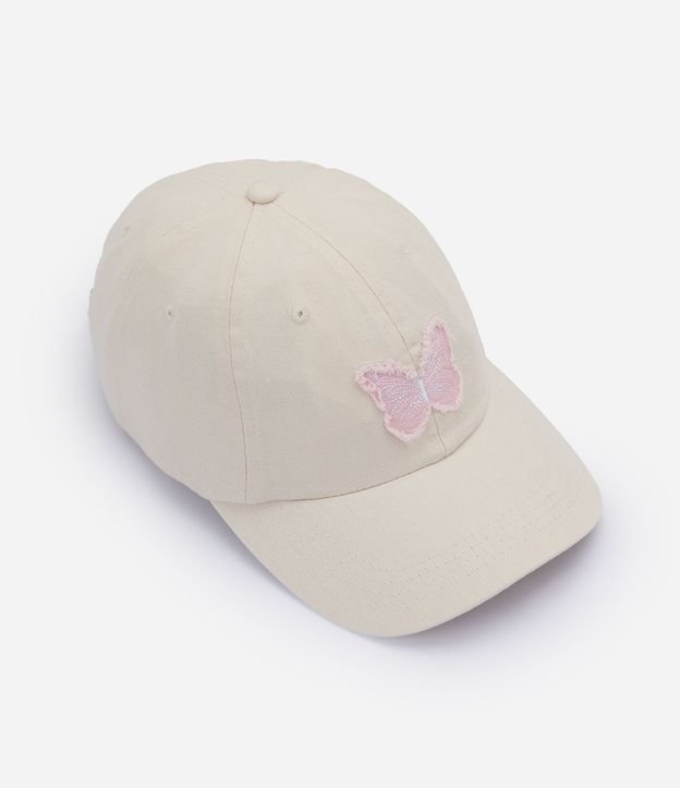 Gorra Infantil en Algodón con Aplique Bordado Mariposa - Talle único