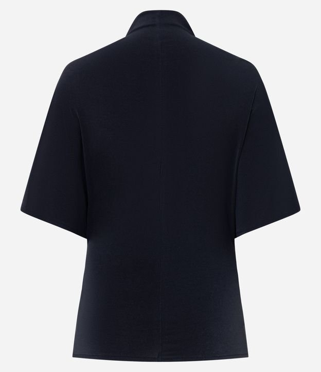 Blusa Amplia con Cuello Alto y Mangas Cortas 2