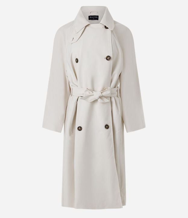 Trench Coat en Gabardine con Cinta para Lazo 1