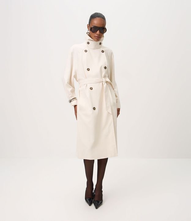 Trench Coat en Gabardine con Cinta para Lazo 2