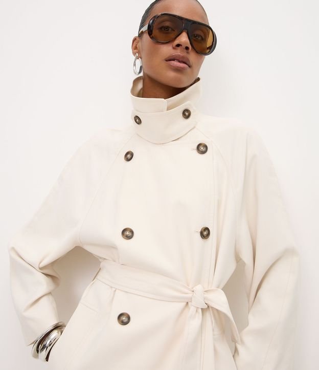 Trench Coat en Gabardine con Cinta para Lazo 3