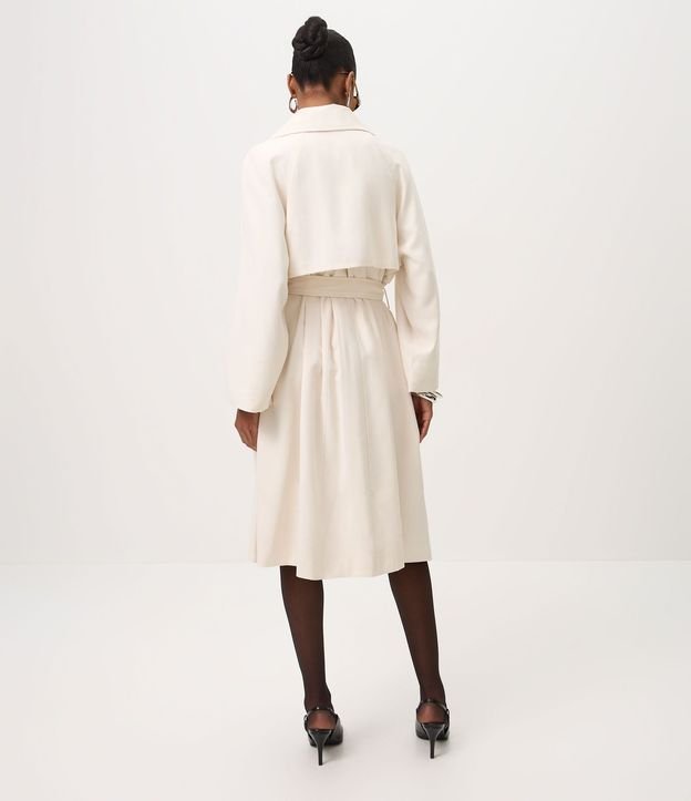 Trench Coat en Gabardine con Cinta para Lazo 4