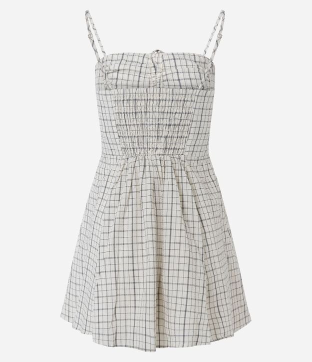 Vestido en Viscosa con Bretel Soft Texturizado de Cuadros 7