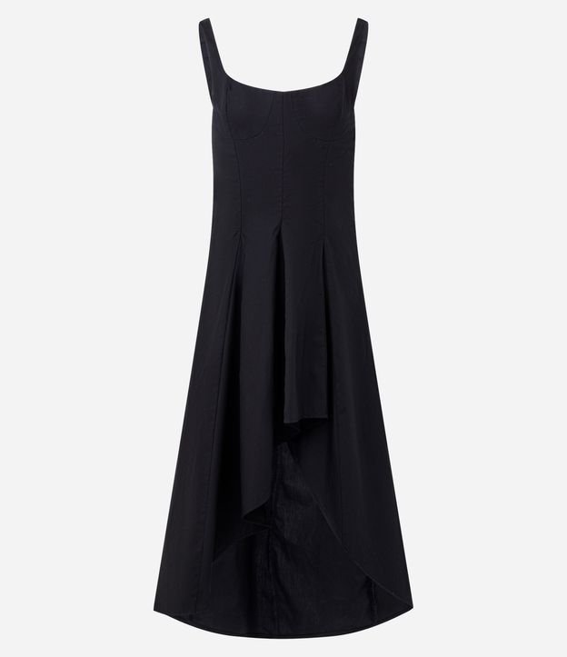 Vestido Midi Evasê Asimétrico con Recorte Sobrepuesto 5