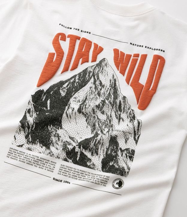Remera Relaxed Infantil con Estampado Stay Wild - Talle 5 a 14 años 4