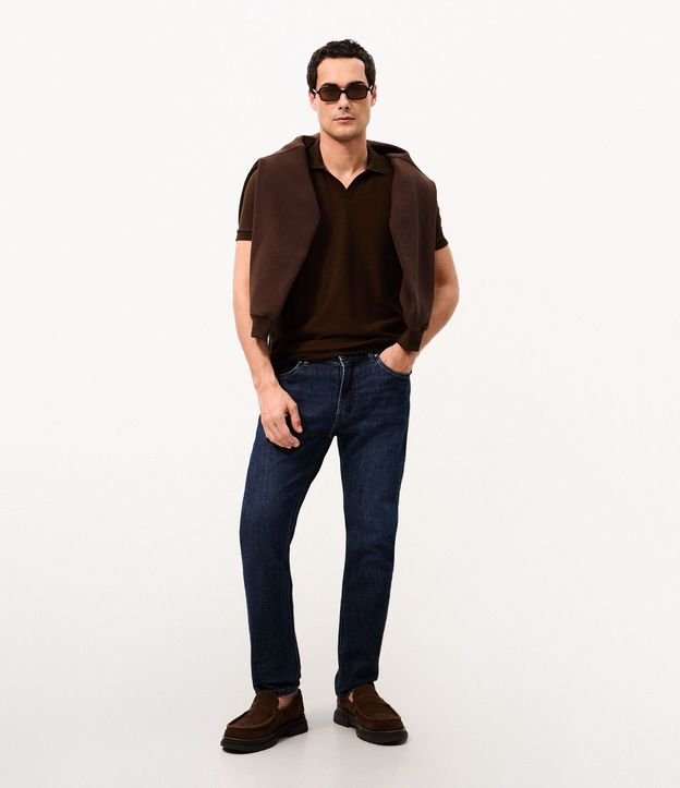 Remera Polo Comfort en Algodón con Textura 2