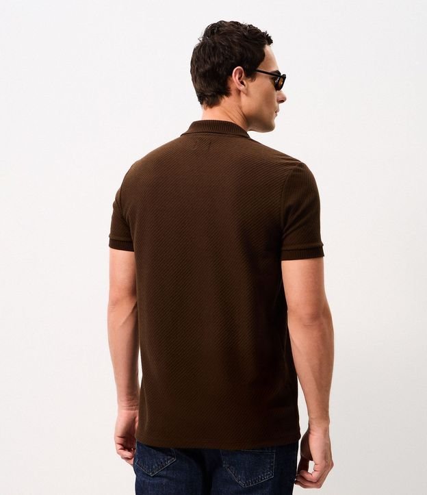 Remera Polo Comfort en Algodón con Textura 3