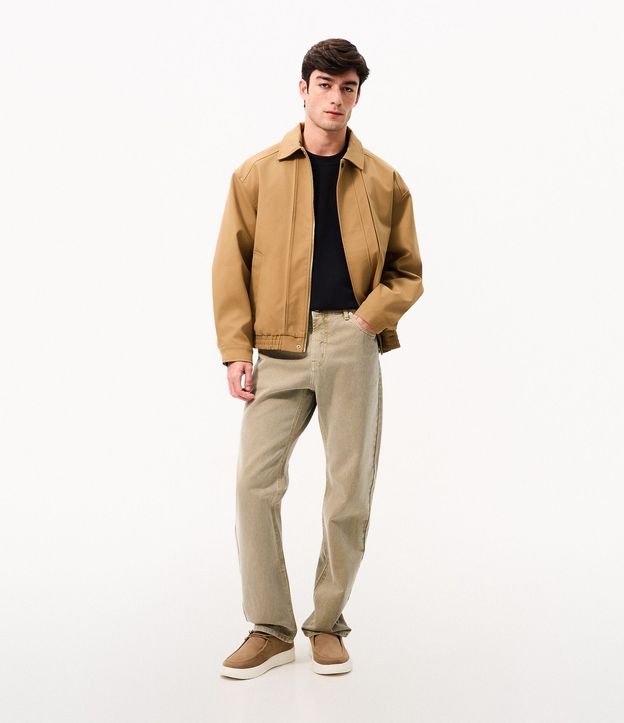 Pantalón Recto en Sarga Cationizada