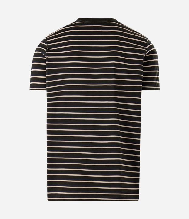 Remera Regular en Algodón con Rayas en Hilo Teñido 6