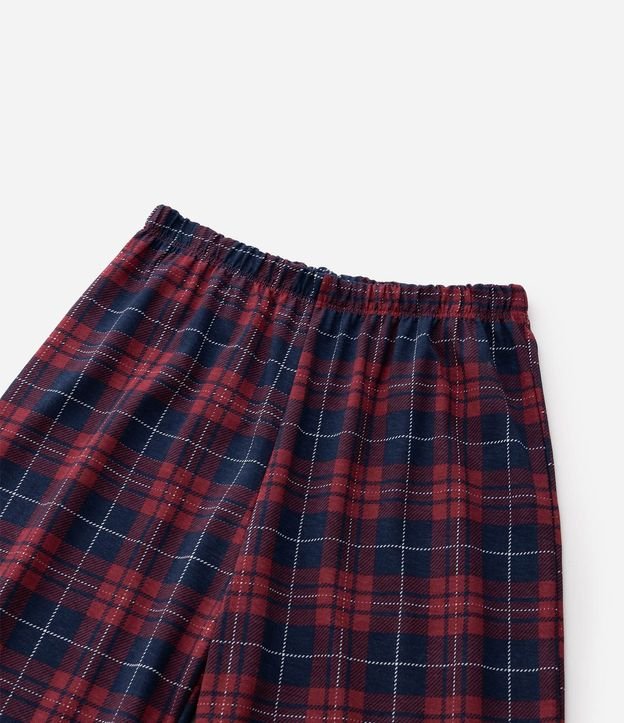 Pijama Infantil Harry Potter con Estampado Hogwarts y Pantalón de cuadros – Talle 7 a 16 años 4