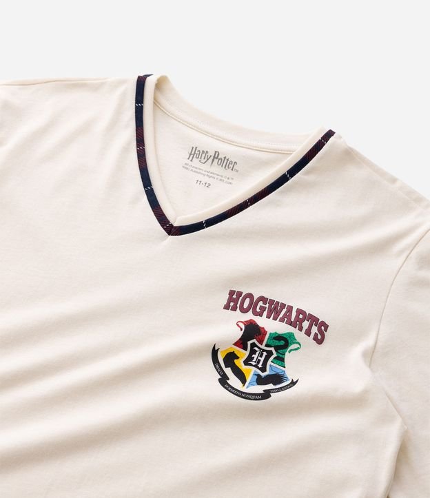 Pijama Infantil Harry Potter con Estampado Hogwarts y Pantalón de cuadros – Talle 7 a 16 años 5